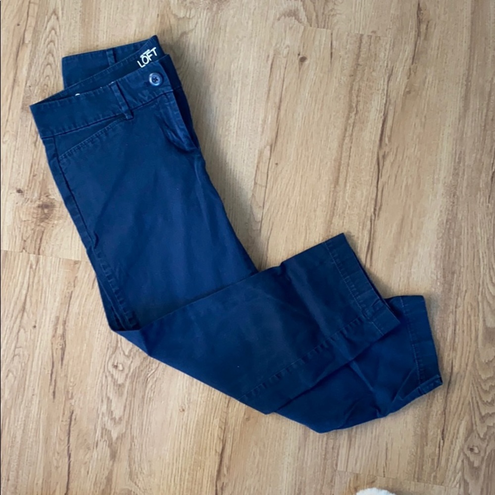 Navy blue crop pants